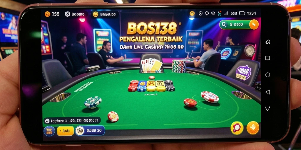 Screenshot gameplay Live Casino yang menampilkan dealer langsung.