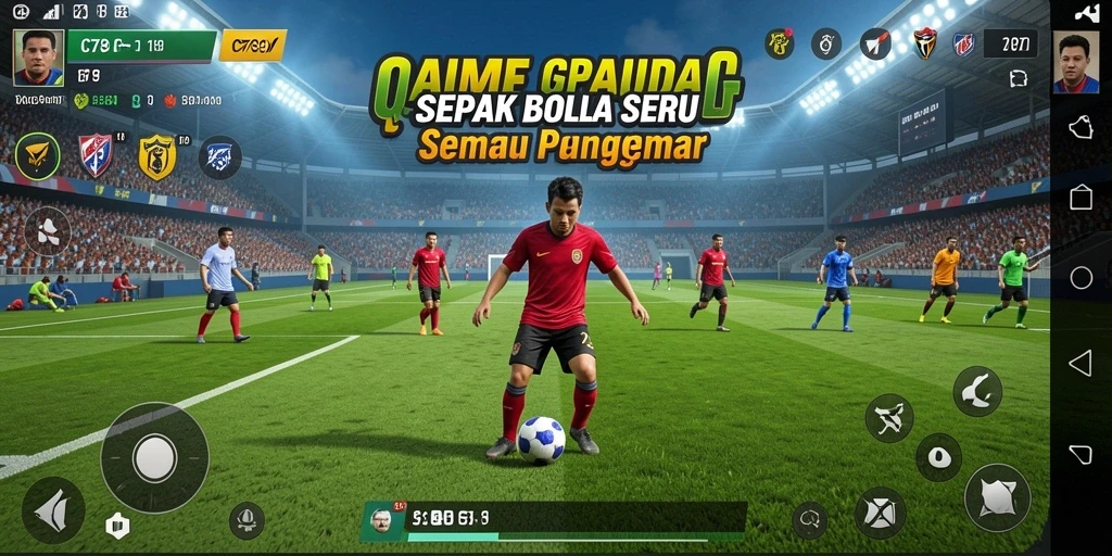 Tampilan gameplay C789 yang menegangkan saat mencetak gol.