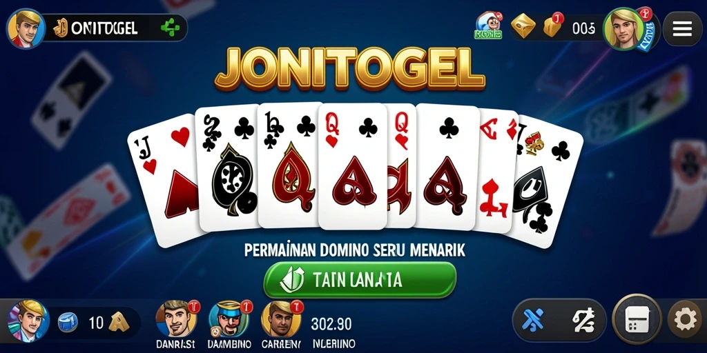 Screenshot gameplay seru dari JONITOGEL yang menampilkan aksi Domino.