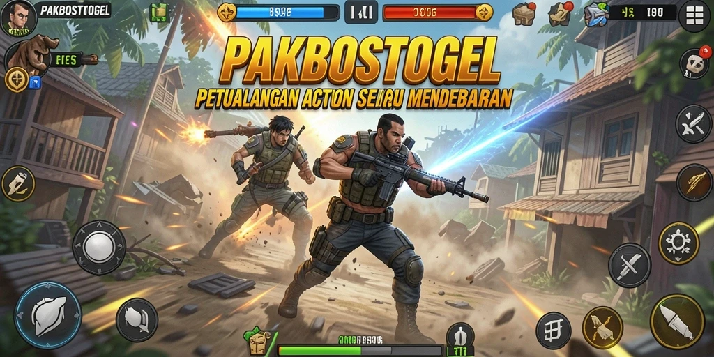 Tampilan gameplay PAKBOSTOGEL yang mendebarkan dan penuh aksi.