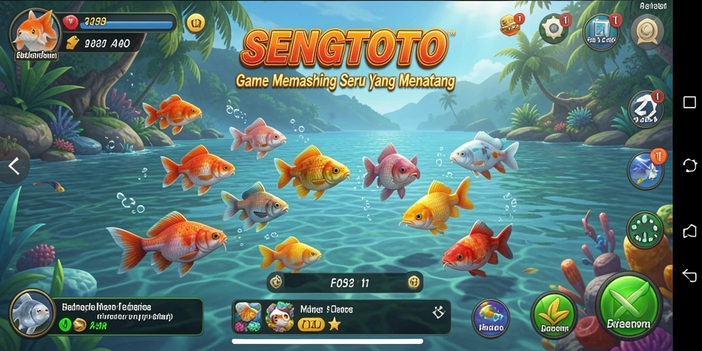 Screenshot gameplay SENGTOTO menunjukkan pengalaman memancing yang mendalam.