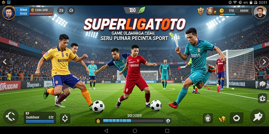 Tampilan gameplay SUPERLIGATOTO yang sangat menarik dan seru.