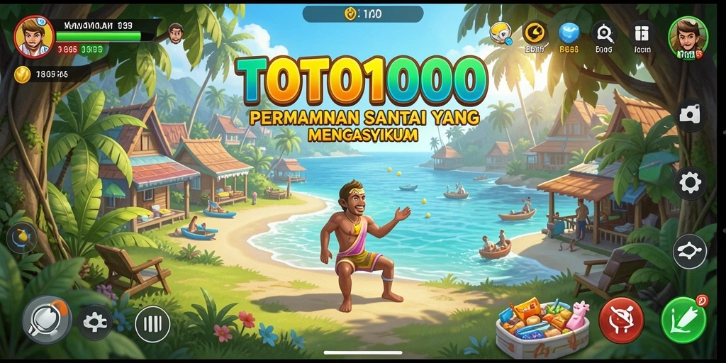 Tampilan gameplay menarik dari TOTO1000 yang menampilkan tantangan seru.