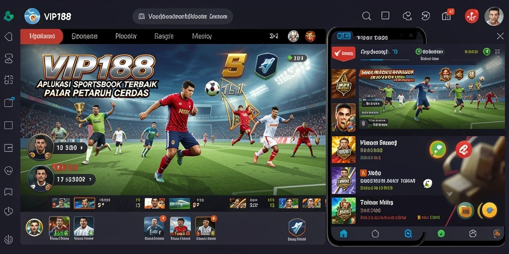 Tampilan fitur taruhan langsung di aplikasi VIP188.